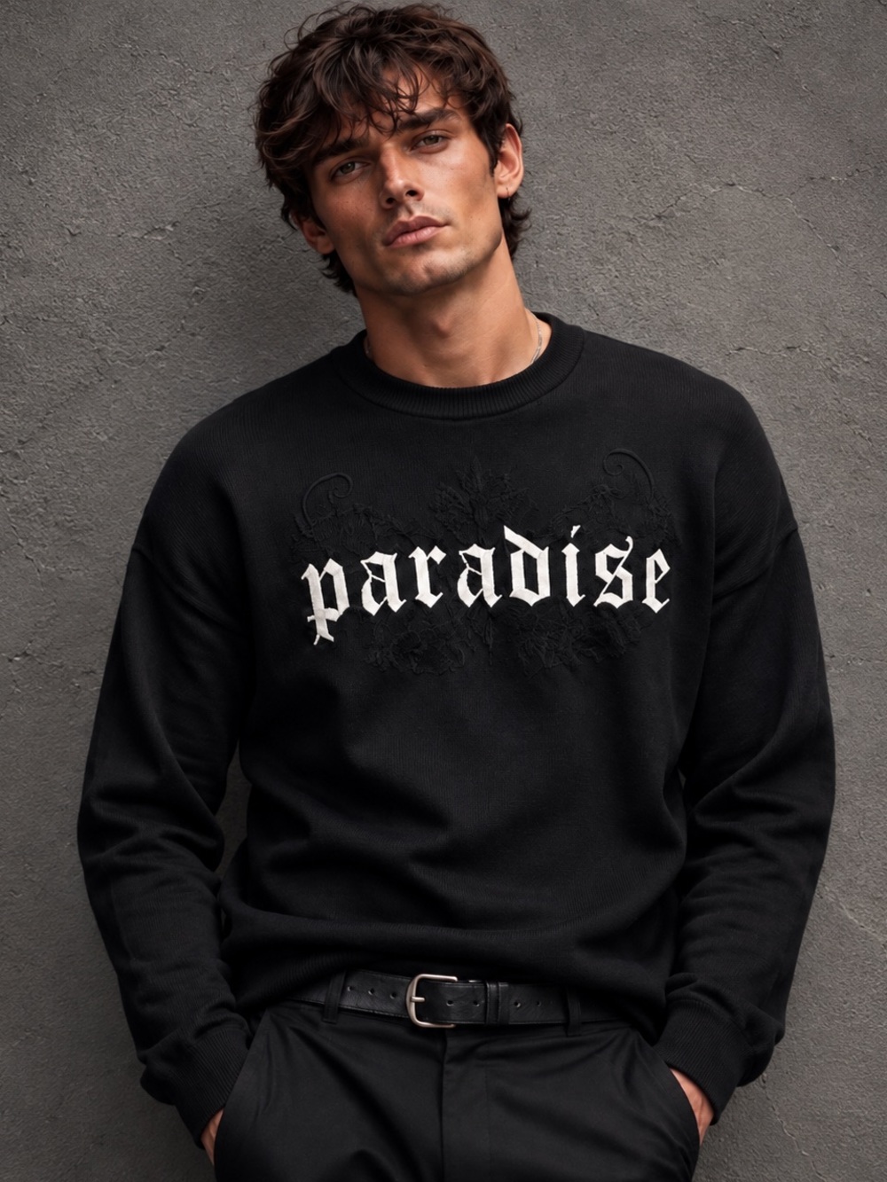 The Kooples Sport Paradise Gothic Logo Crewneck Sweater Small